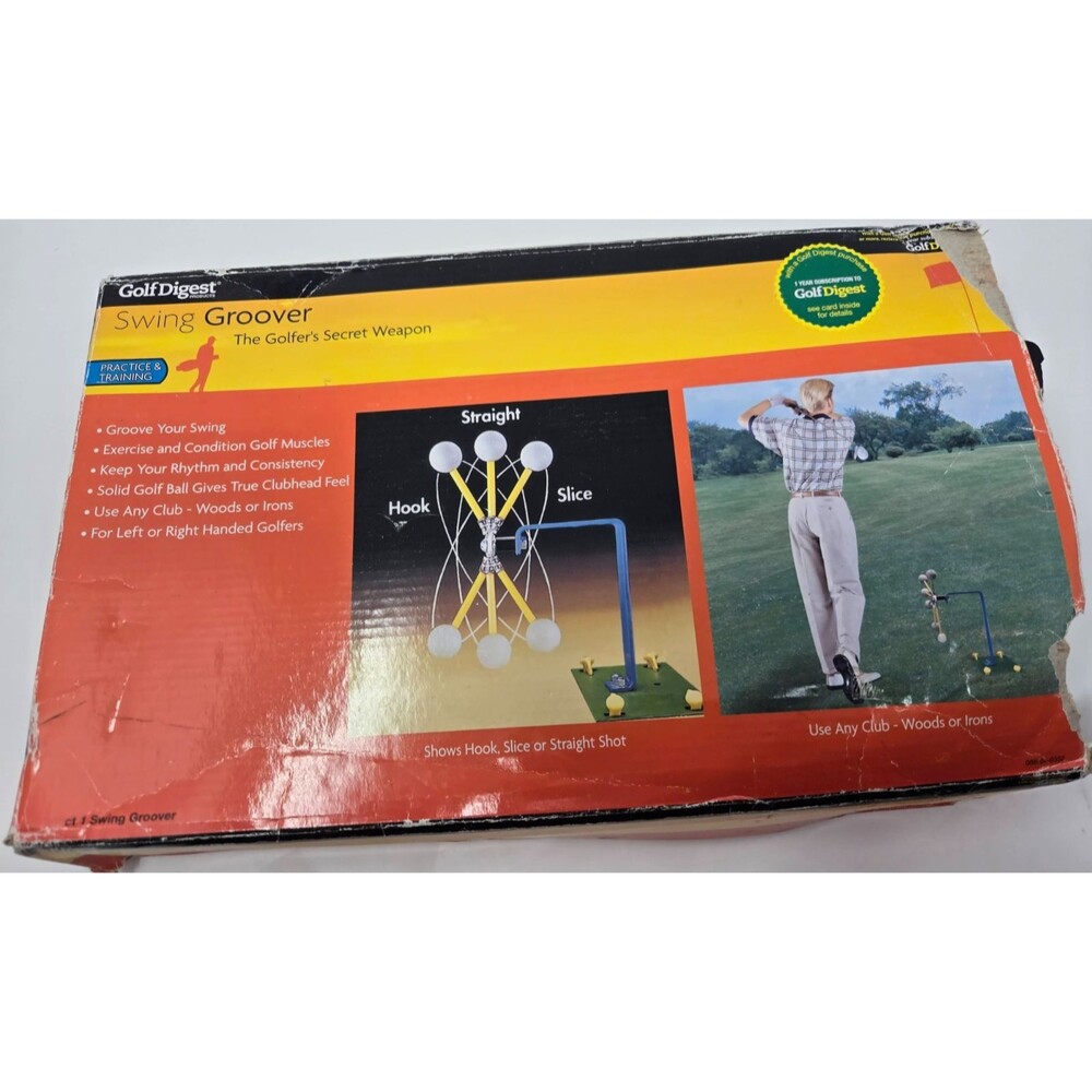 Golf Digest Swing Groover Training Aid Hook Slice Straight Golf Practice Trainer